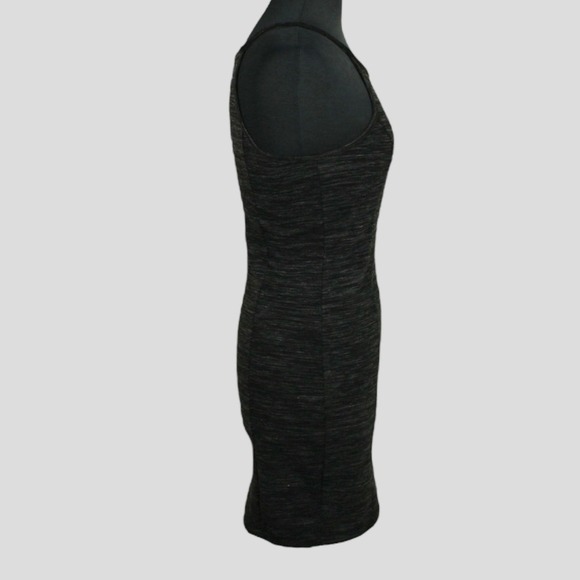 Garage Black Grey Marled Racerback Bodycon Mini Dress Women's Small - Picture 2 of 9